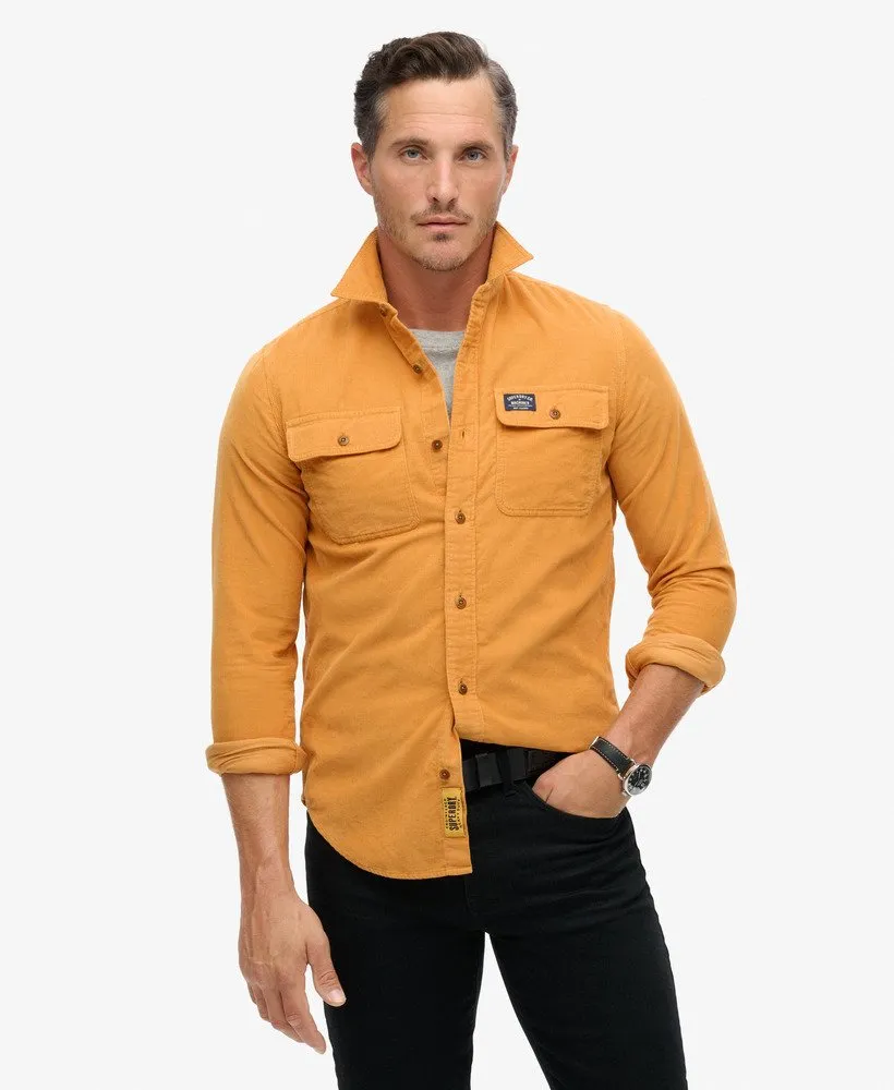 Trailsman Relaxed Fit Corduroy Shirt in Orange
