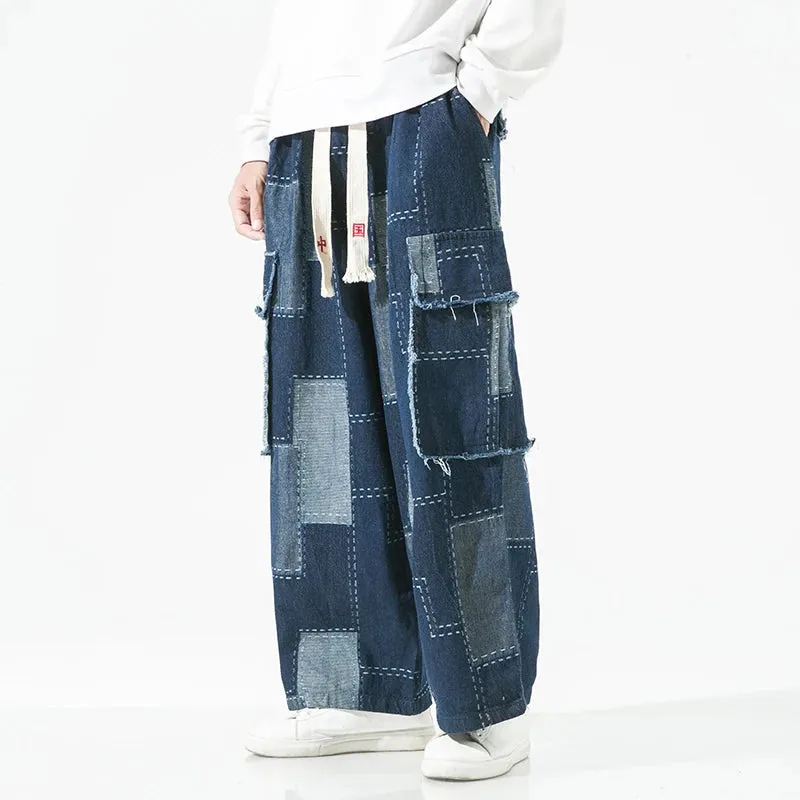 Trendige Autumn Mannen Patch Jeans für Herren