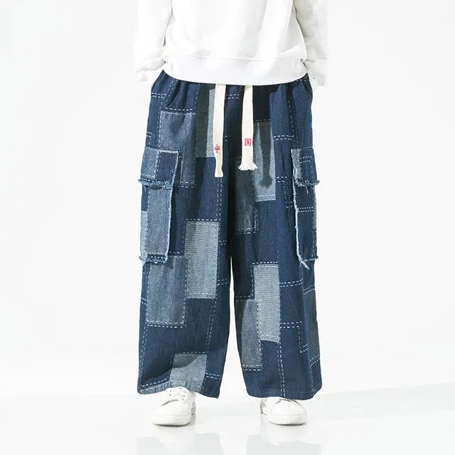 Trendige Autumn Mannen Patch Jeans für Herren