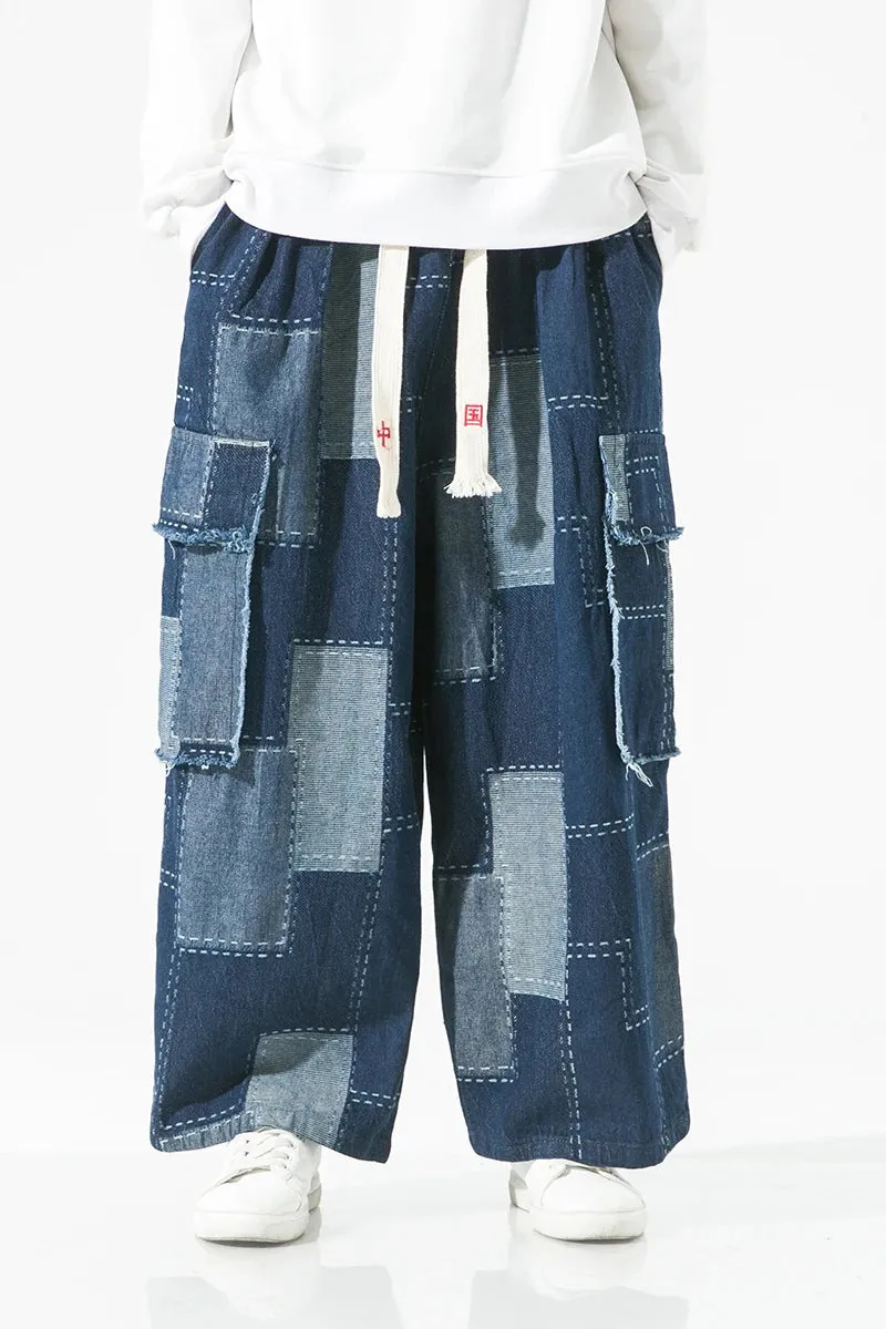 Trendige Autumn Mannen Patch Jeans für Herren