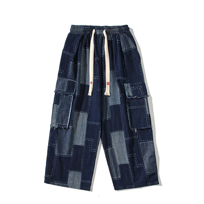 Trendige Autumn Mannen Patch Jeans für Herren