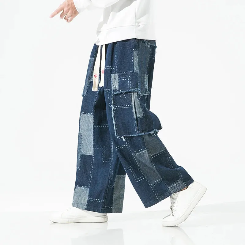Trendige Autumn Mannen Patch Jeans für Herren
