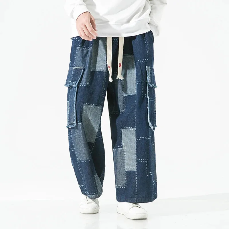 Trendige Autumn Mannen Patch Jeans für Herren