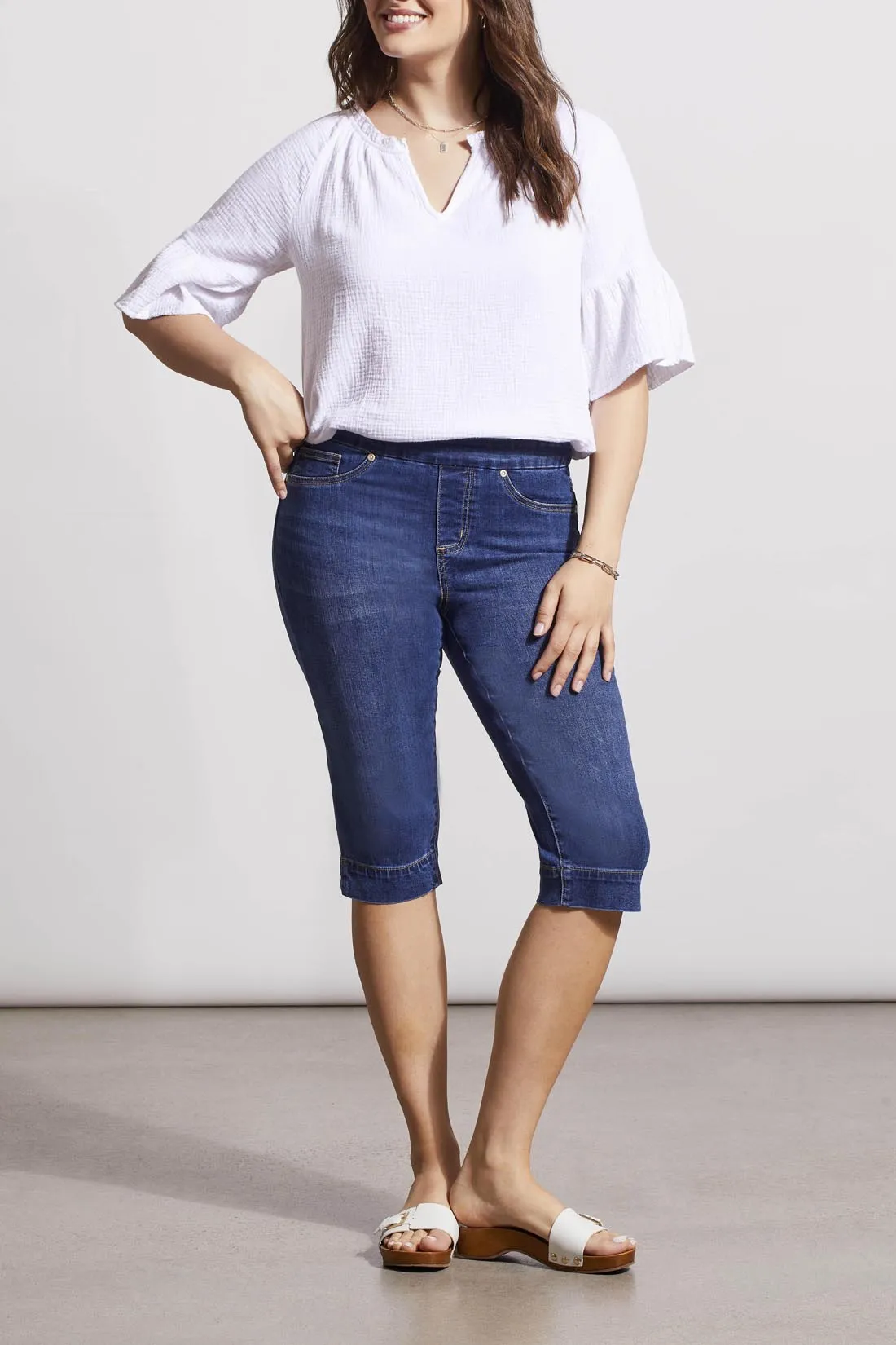 Tribal Audrey Denim Capri