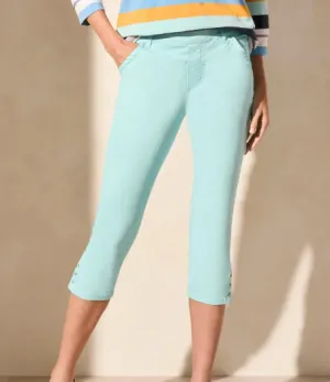 TRIBAL FASHIONS PULL ON CAPRI W/ HEM VENT DETAIL