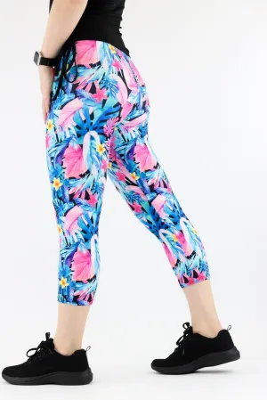 Tropic Like Its Hot - Casual Capri Leggings