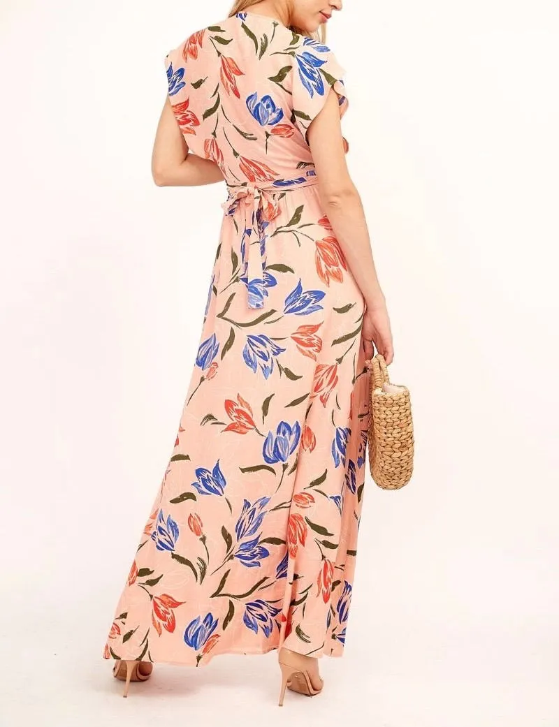 Tulip Wrap Maxi Dress