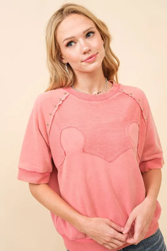 Tulsa French Terry Western Yoke Studded Sweatshirt
