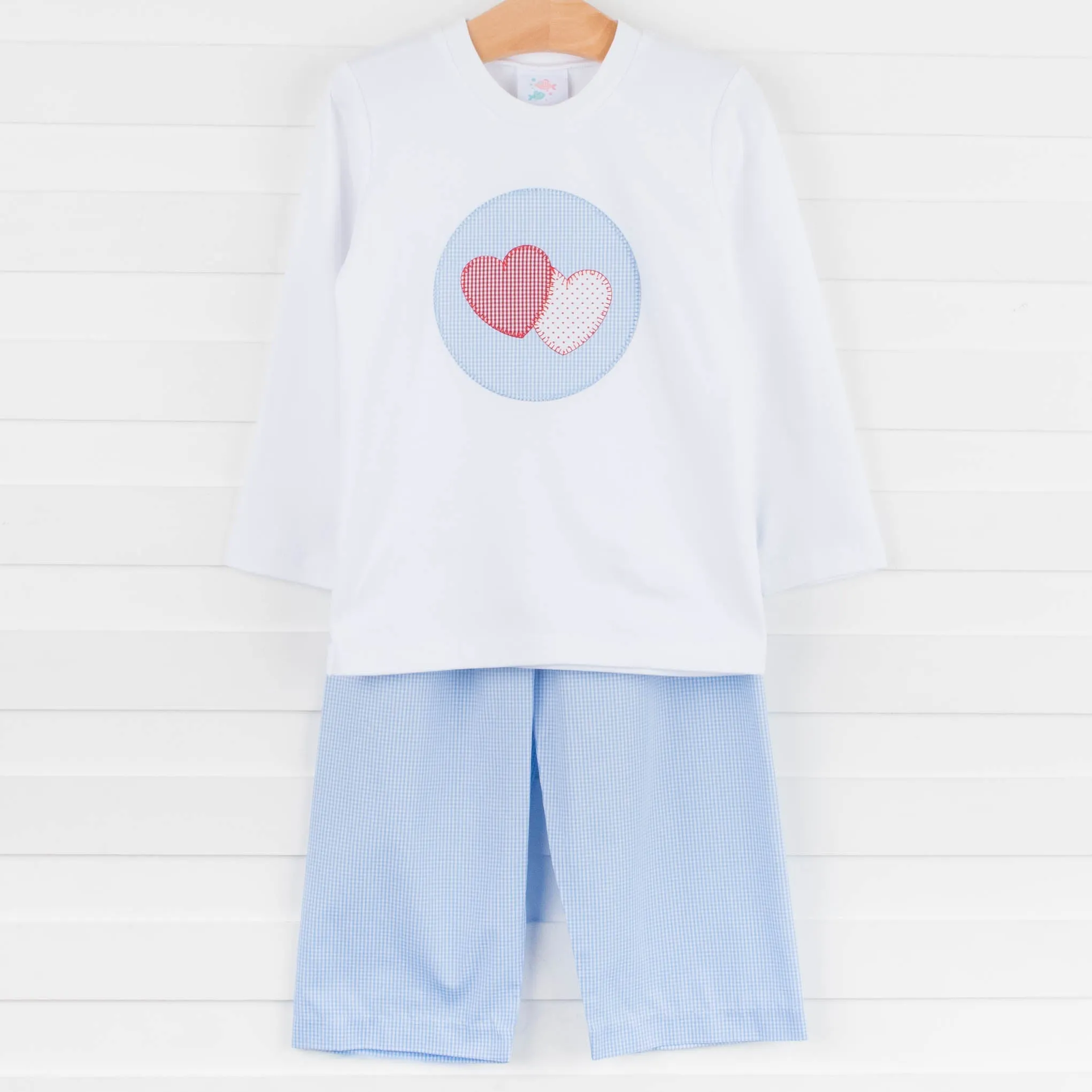 Two Hearts Pant Set, Blue