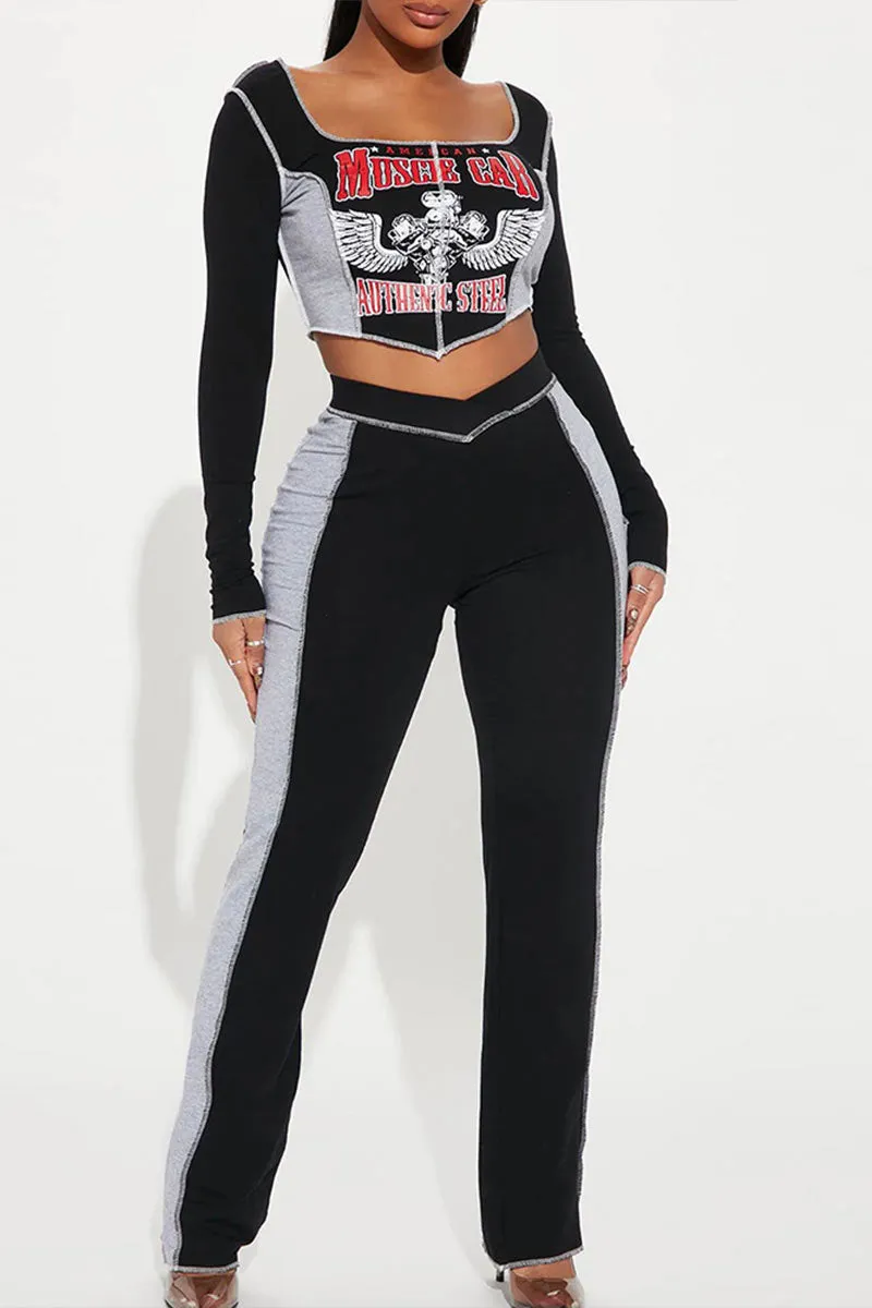 UI788 Graphic Shirt and Pants Set