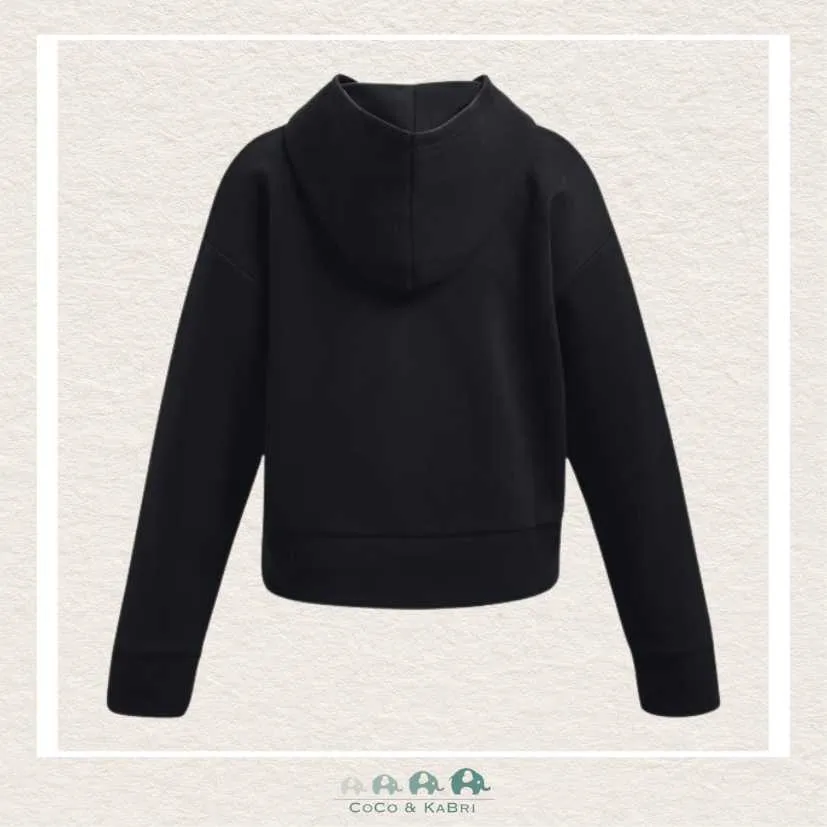 Under Armour Youth Girls Rival Fleece Crop Hoodie - Black