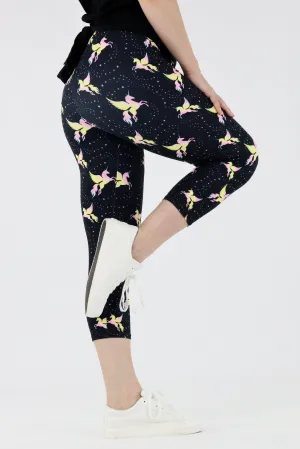 Unicorn Shimmer - Casual Capri Leggings