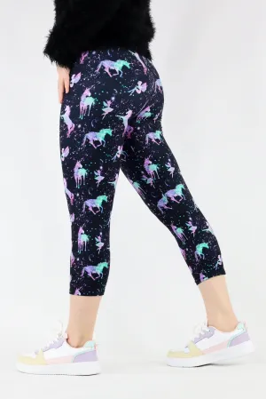 Unicorns & Fairies - Casual Capri Leggings