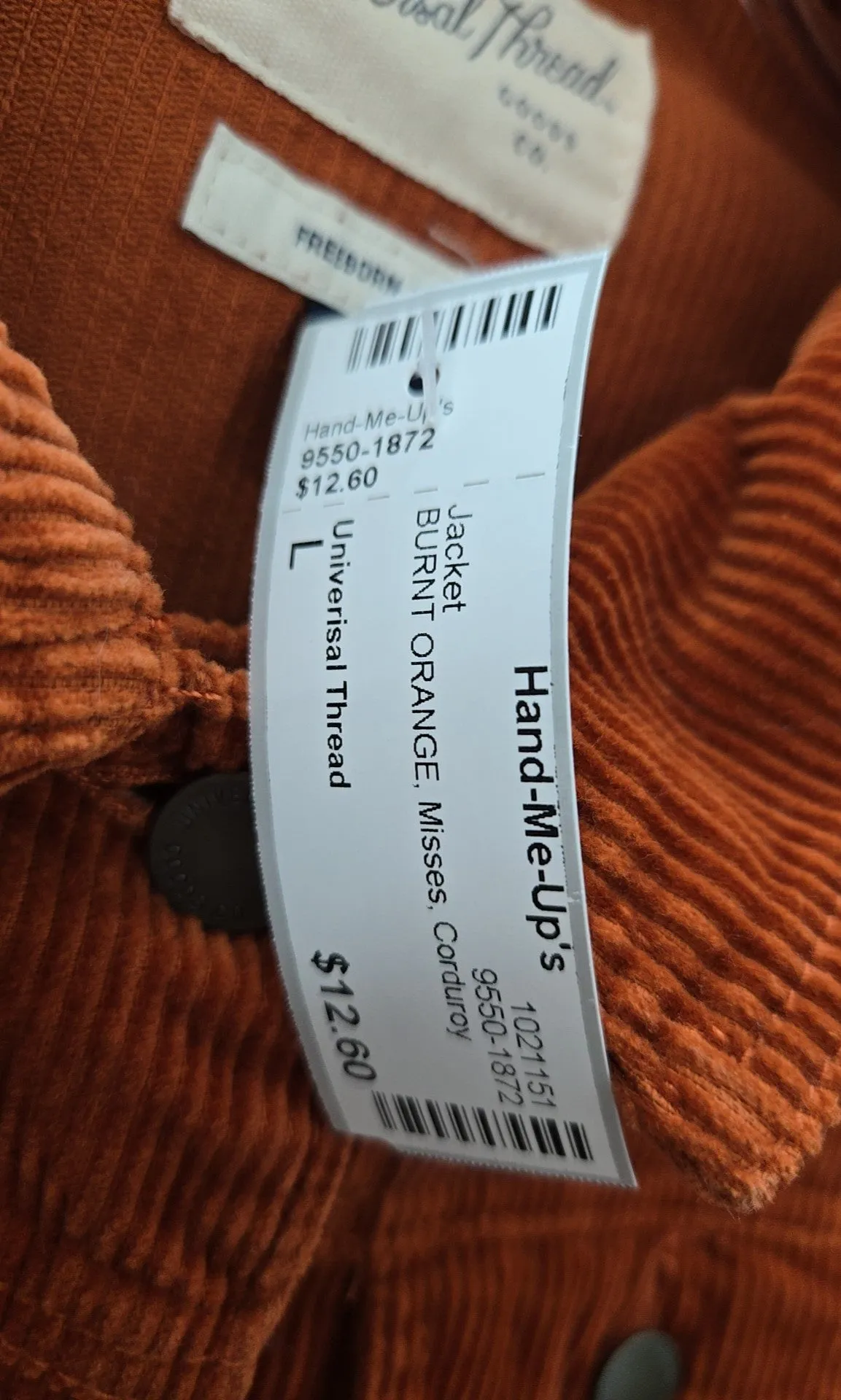 Univerisal Thread Size L Jacket