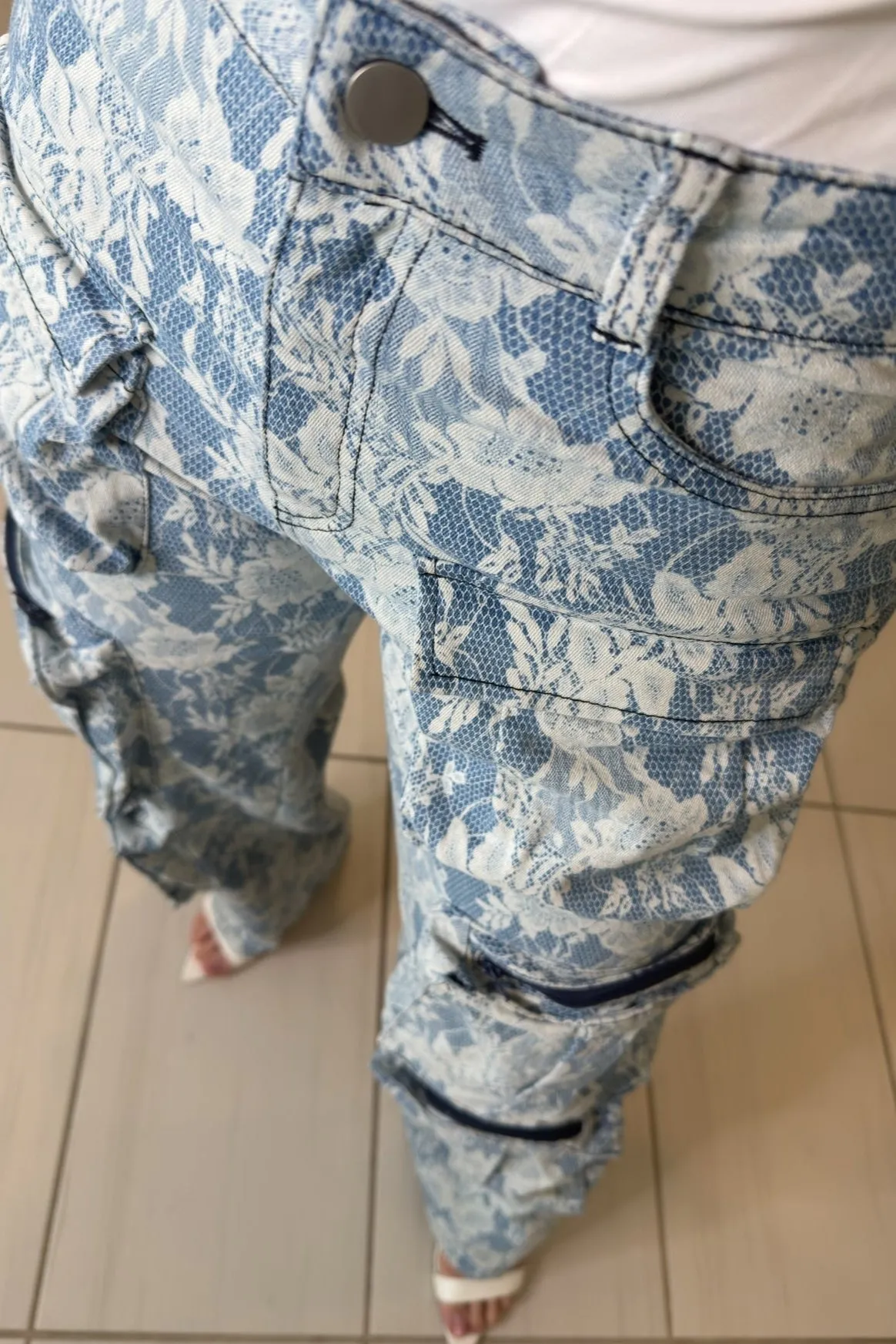 Urban Glamour Denim Cargo Pants