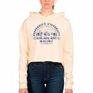 USCAPE Pepperdine University Voyager Crop Hoodie, Bone