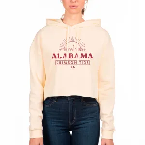 USCAPE University of Alabama Old School Crop Hoodie, Bone