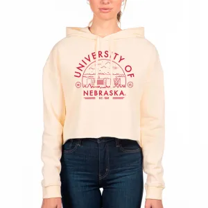 USCAPE University of Nebraska Voyager Crop Hoodie, Bone