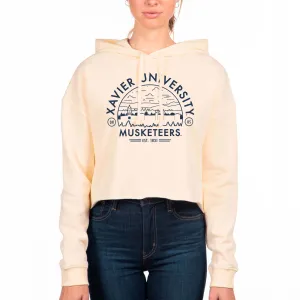 USCAPE Xavier University Voyager Crop Hoodie, Bone