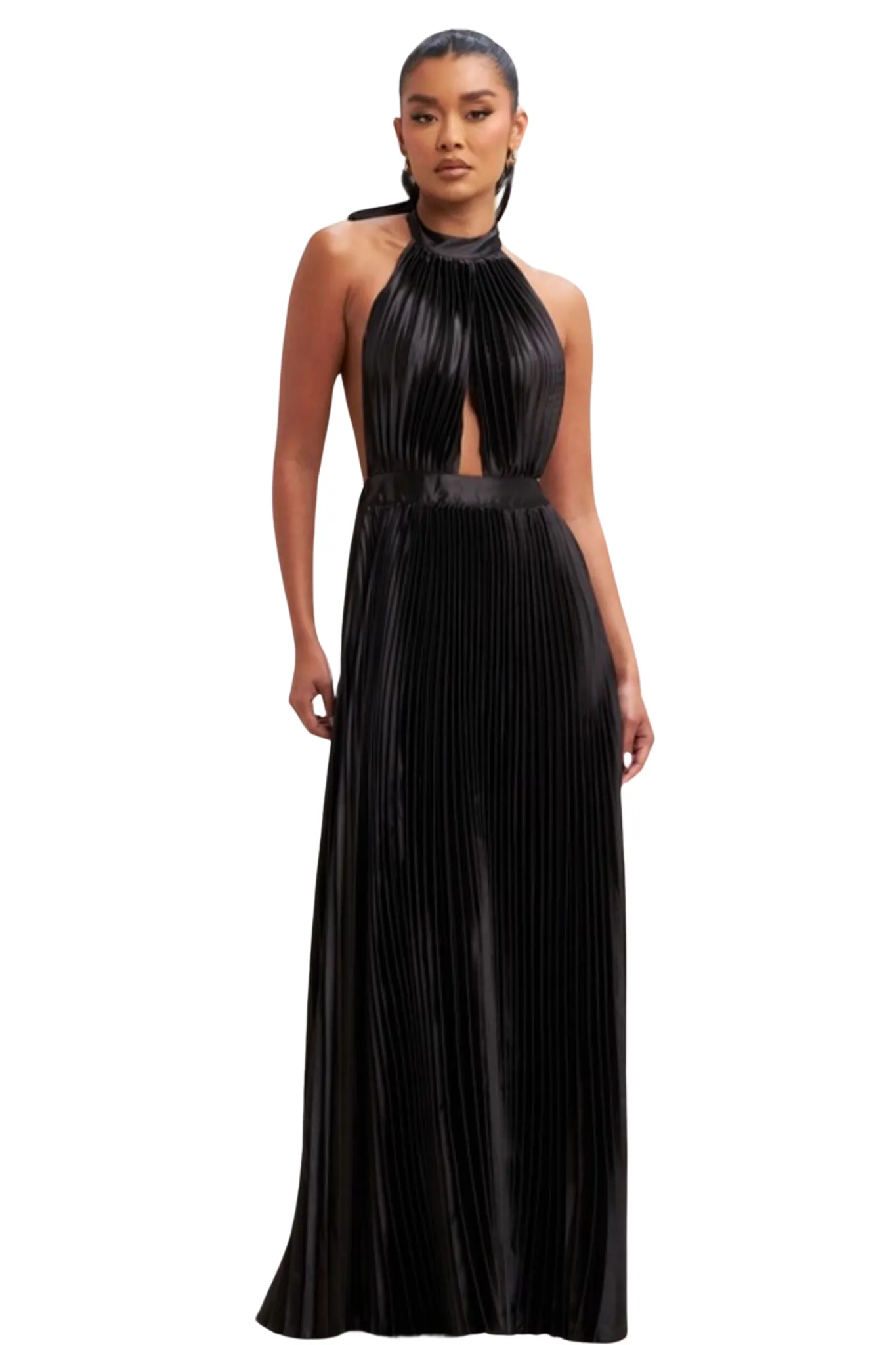 Valai Satin Halter Dress