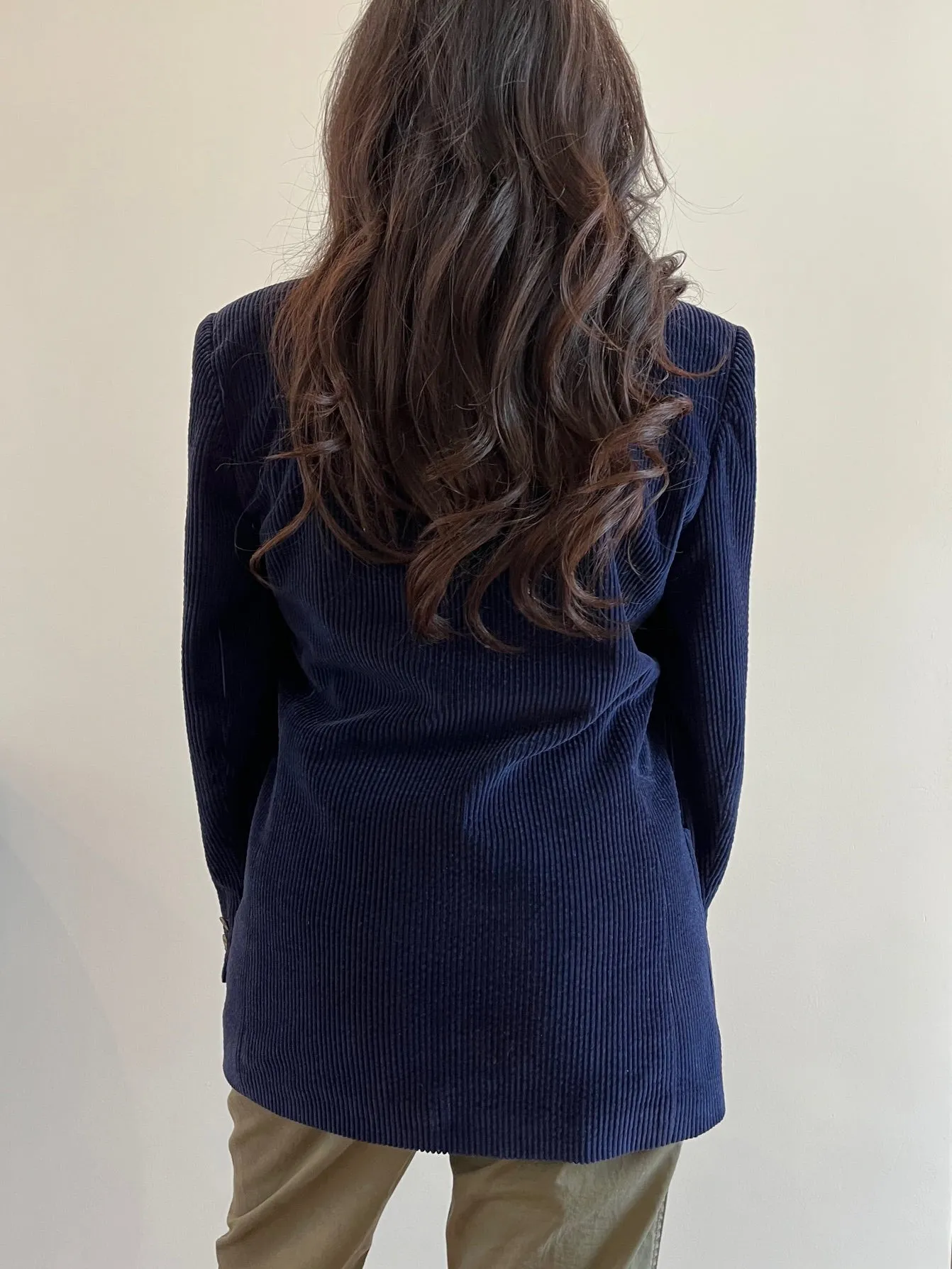 Varsity crest corduroy blazer