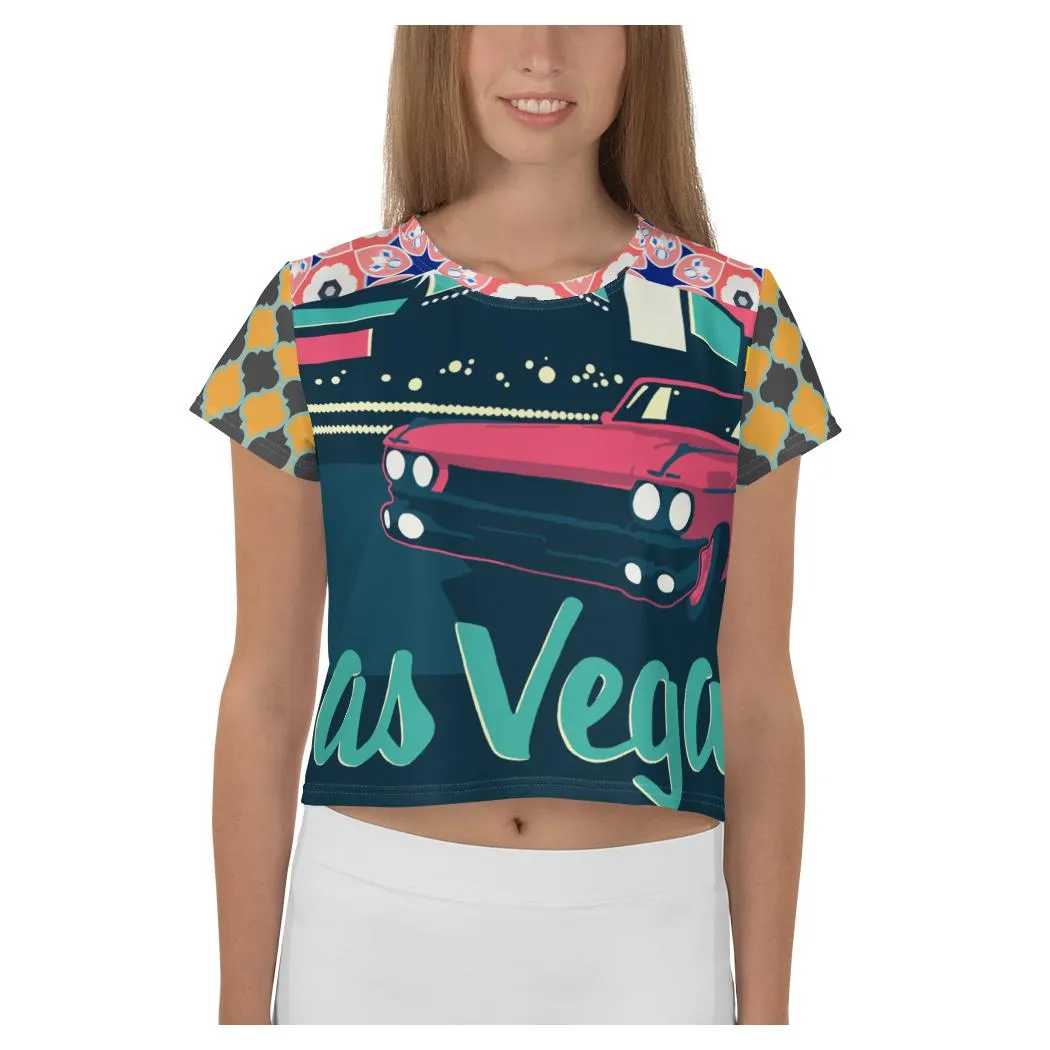 Vegas Cool AOP Crop Top