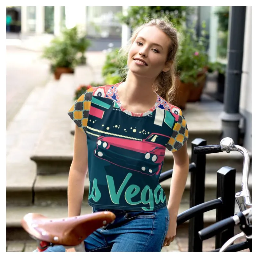 Vegas Cool AOP Crop Top