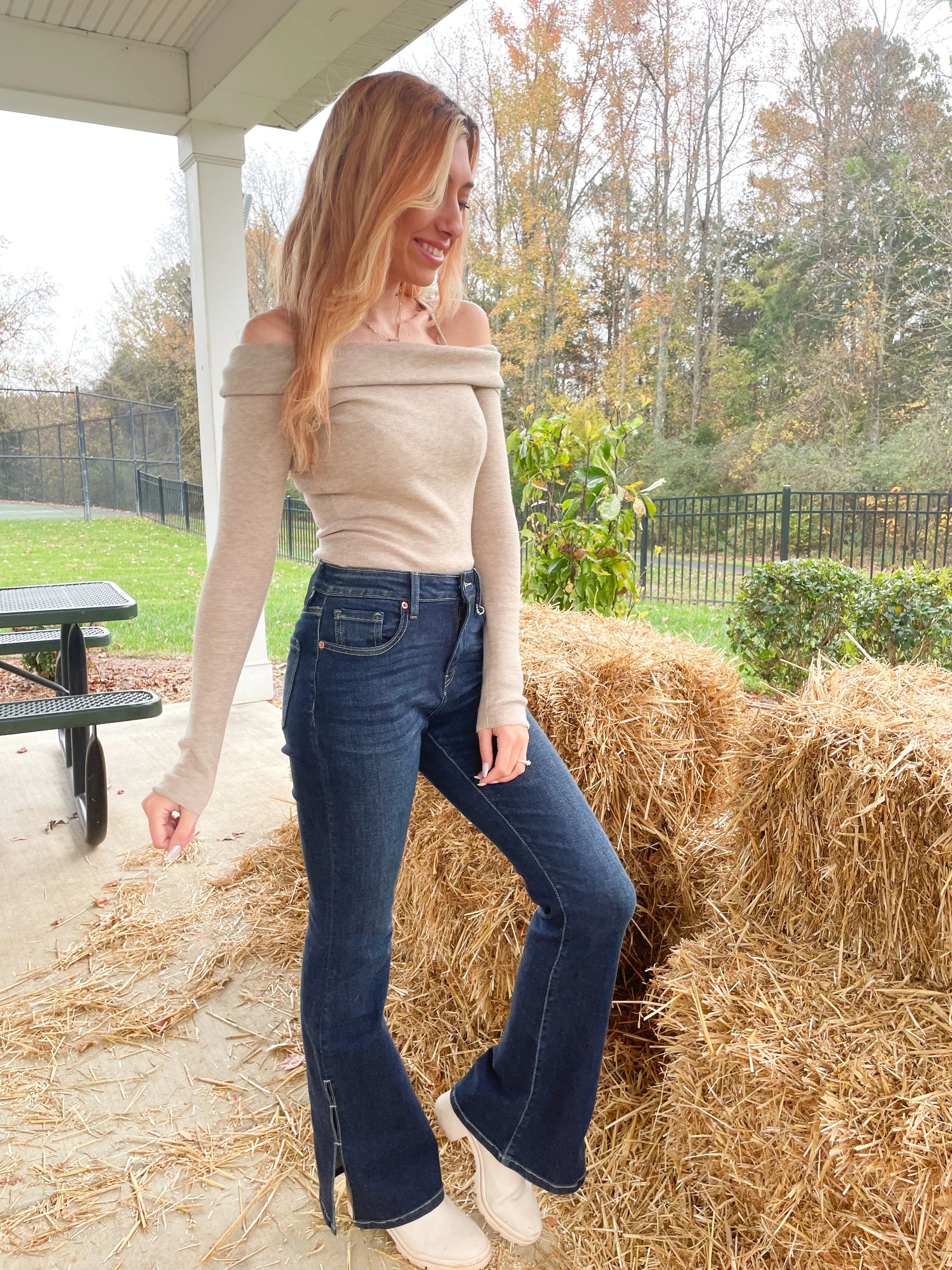 Venturing Out High Rise Flare Jean