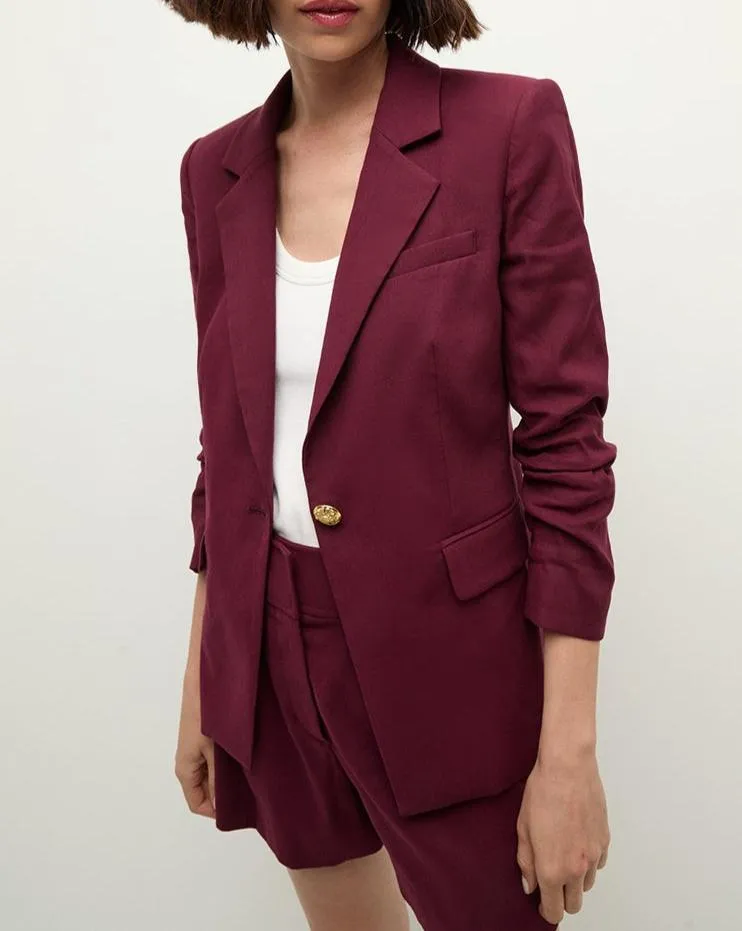 Veronica Beard Battista Dickey Jacket in Port