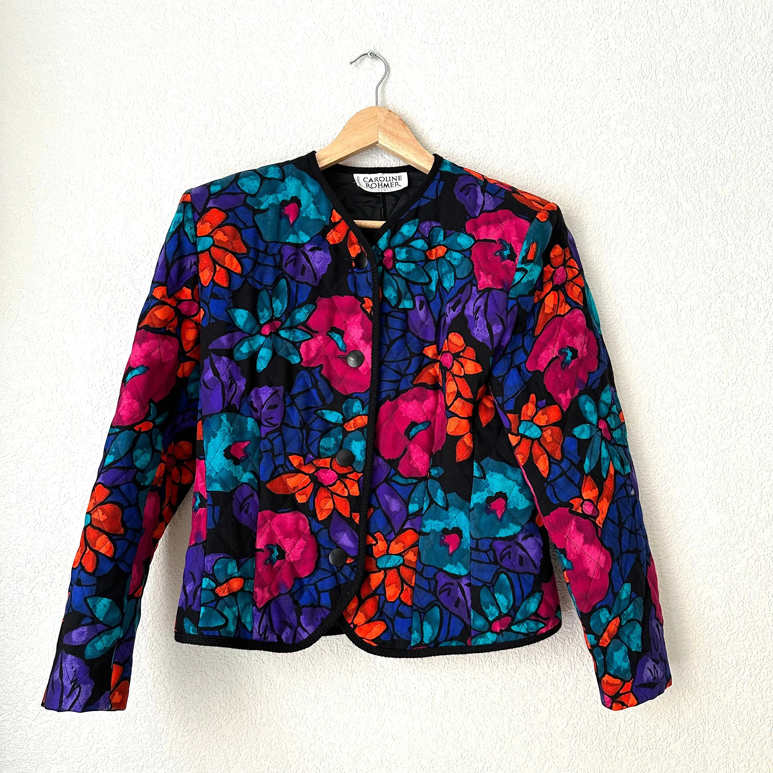 Vintage Quilted Wool Blazer - Caroline Rohmer - REPAIRED