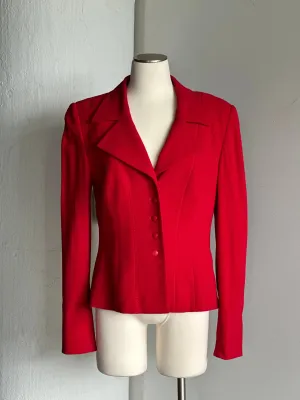 Vintage Red Wool Escada Blazer