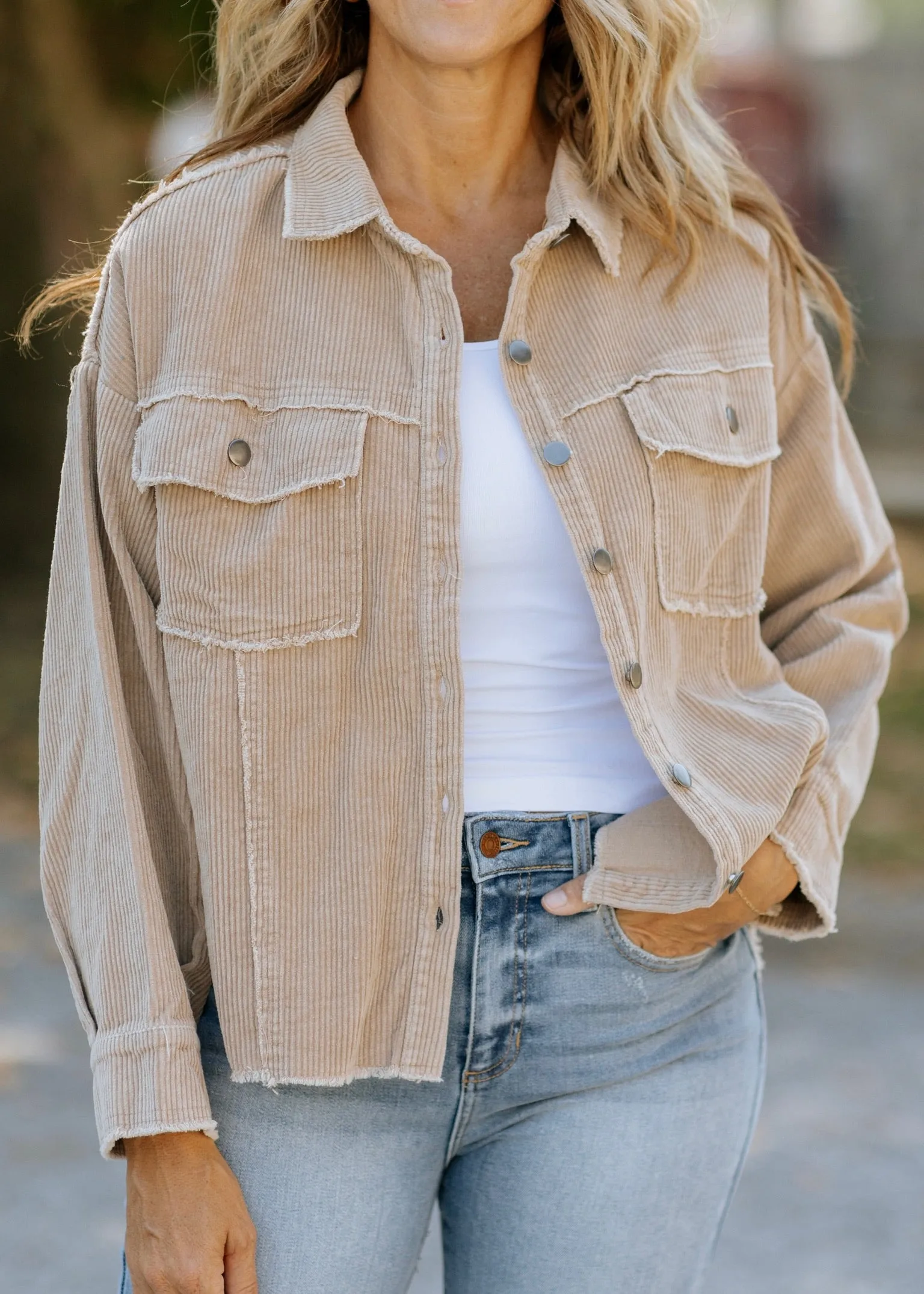 Washed Corduroy Shacket