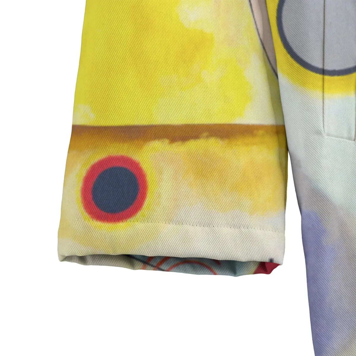 Wassily Kandinsky Yellow-Red-Blue Fleece Trench Coat