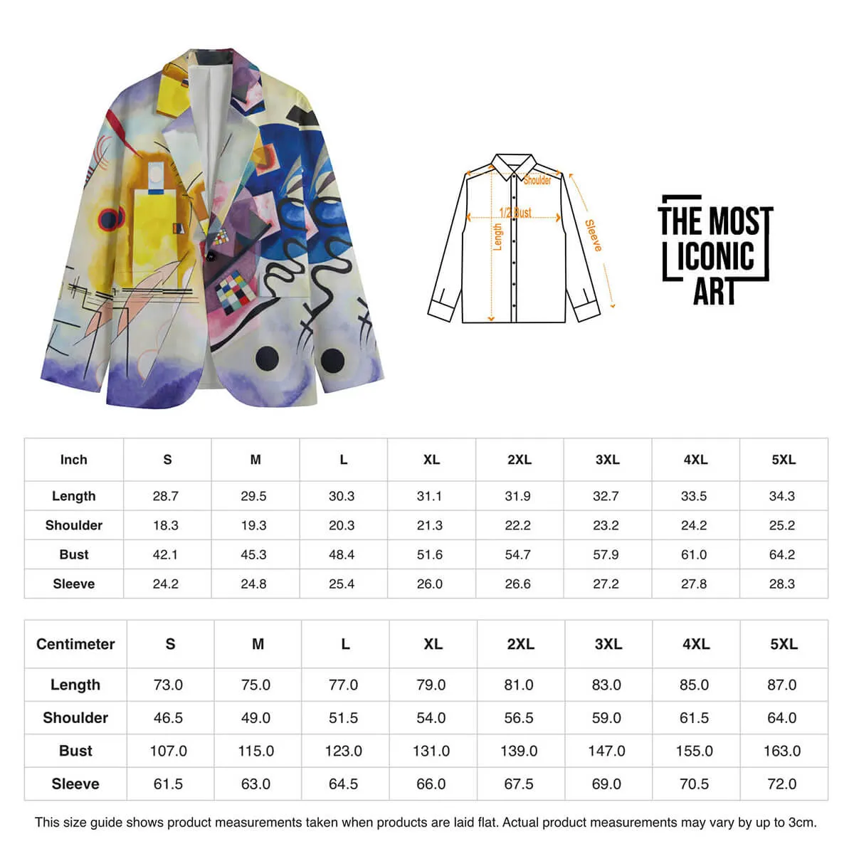 Wassily Kandinsky Yellow-Red-Blue Men's Blazer