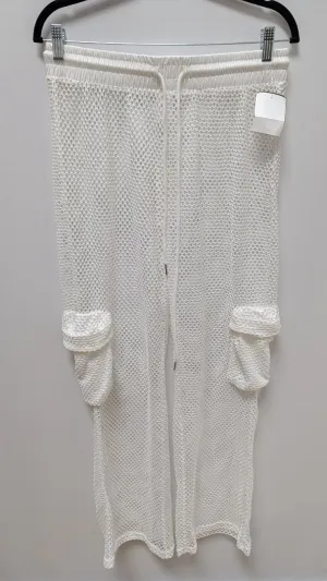 Waves to Coast White Mesh Cargo Pants