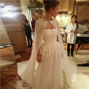 Wedding Cape Chiffon Bridal Long Cloaks Plus Wraps