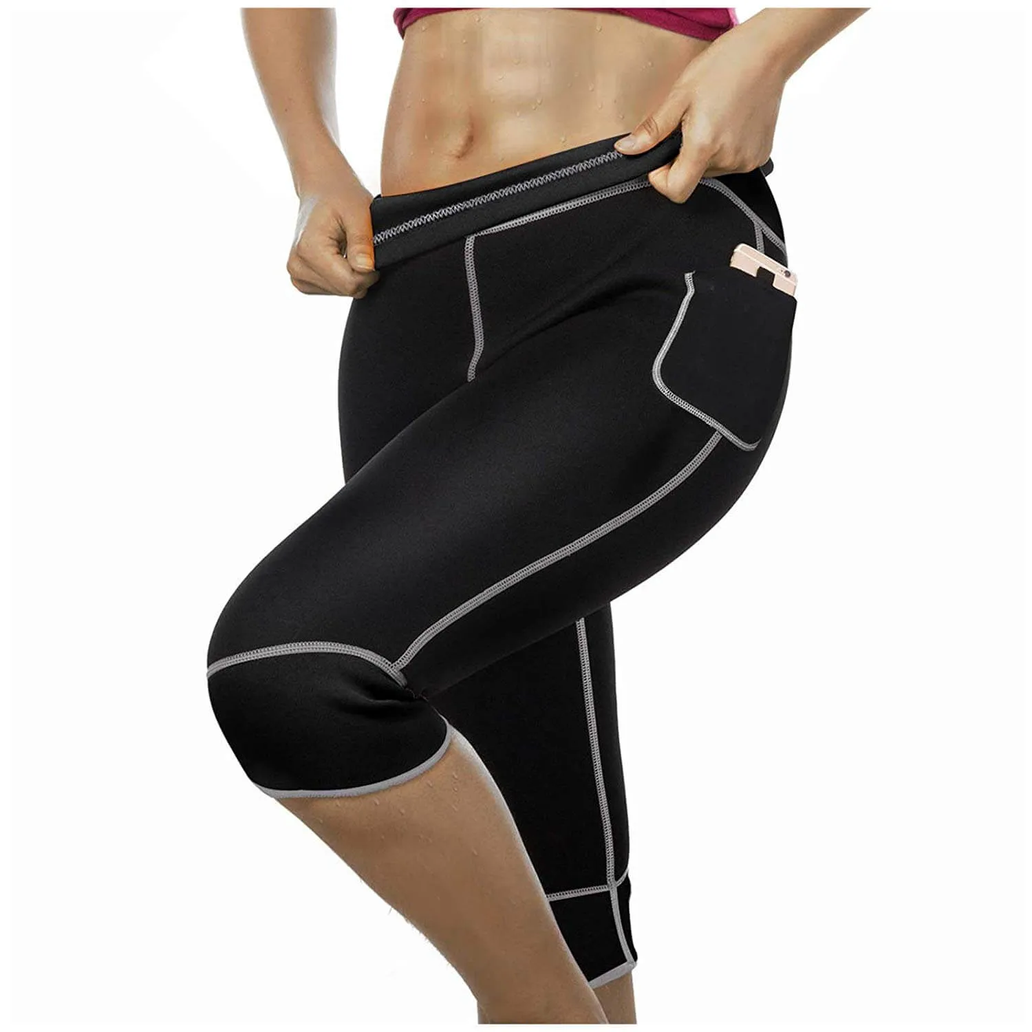 Weight Loss Hot Neoprene Sauna Sweat Pants with Side Pocket