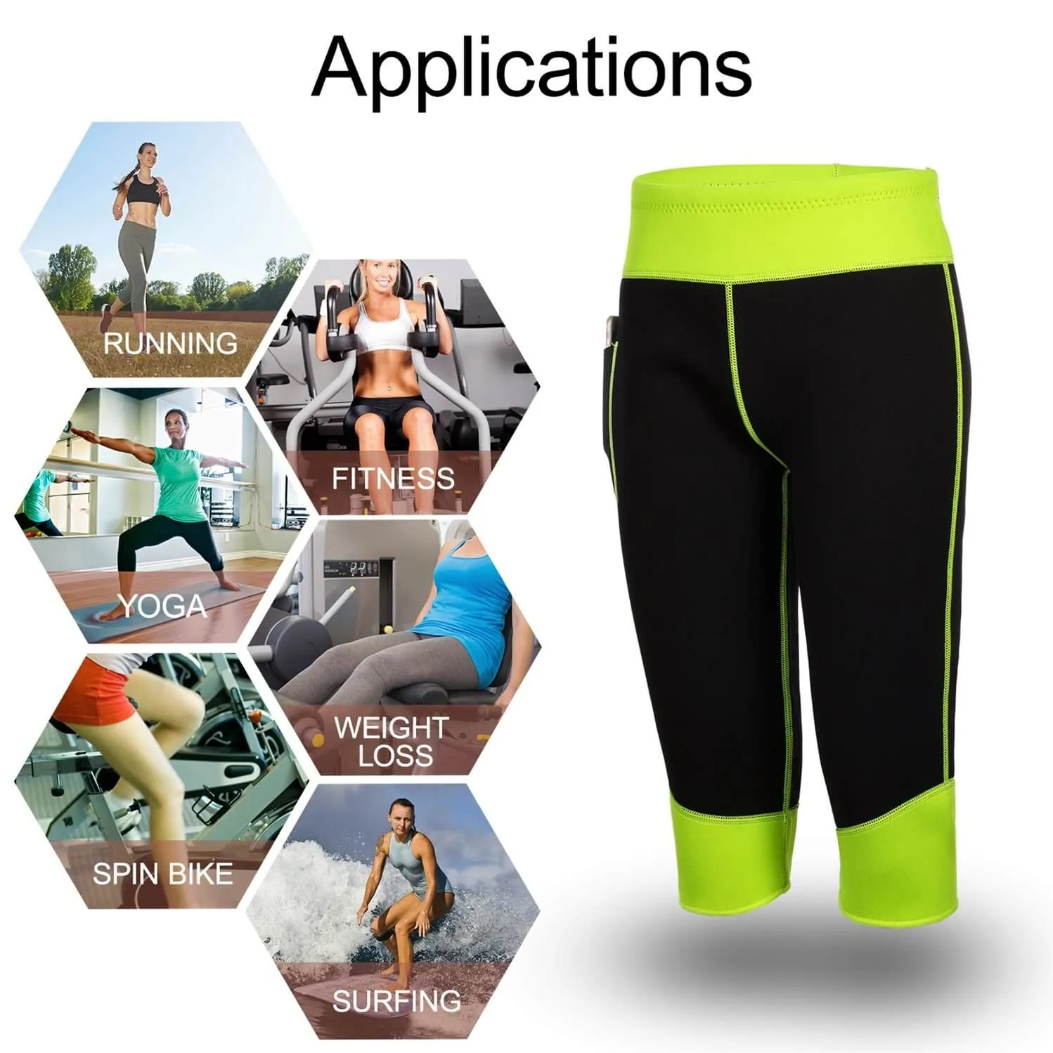 Weight Loss Hot Neoprene Sauna Sweat Pants with Side Pocket