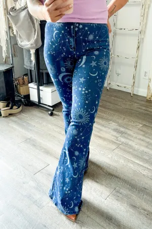 Whimsy Gothic Celestial Bell Bottoms