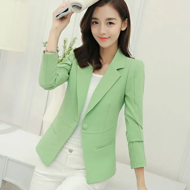 White Black Pink Women Blazers