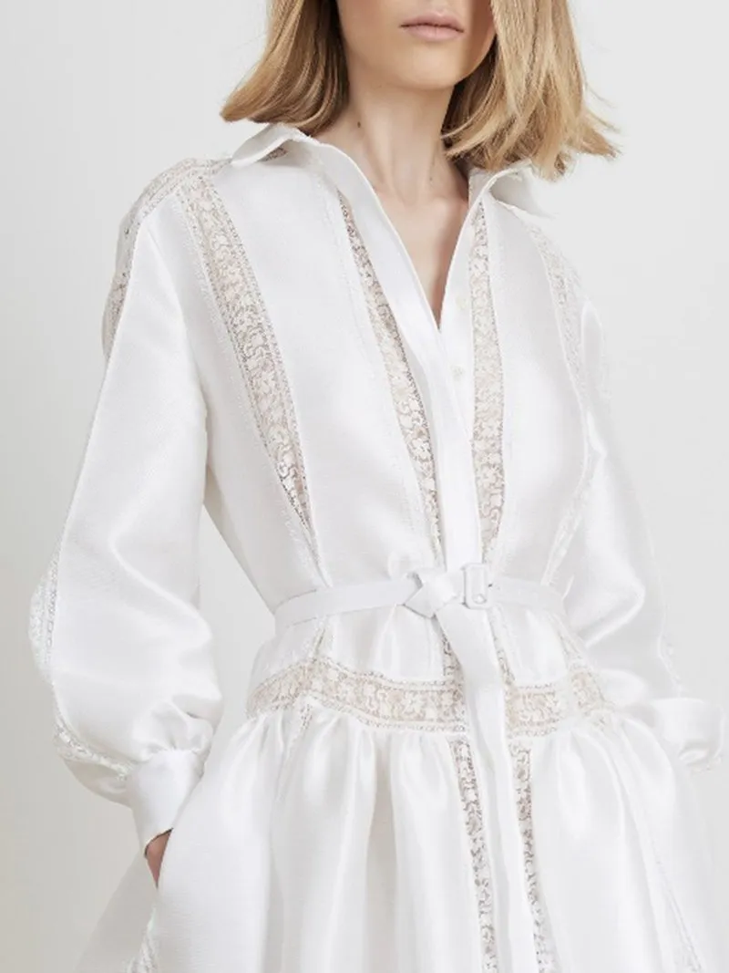 White New Sexy Deep V Neck Long Dresses