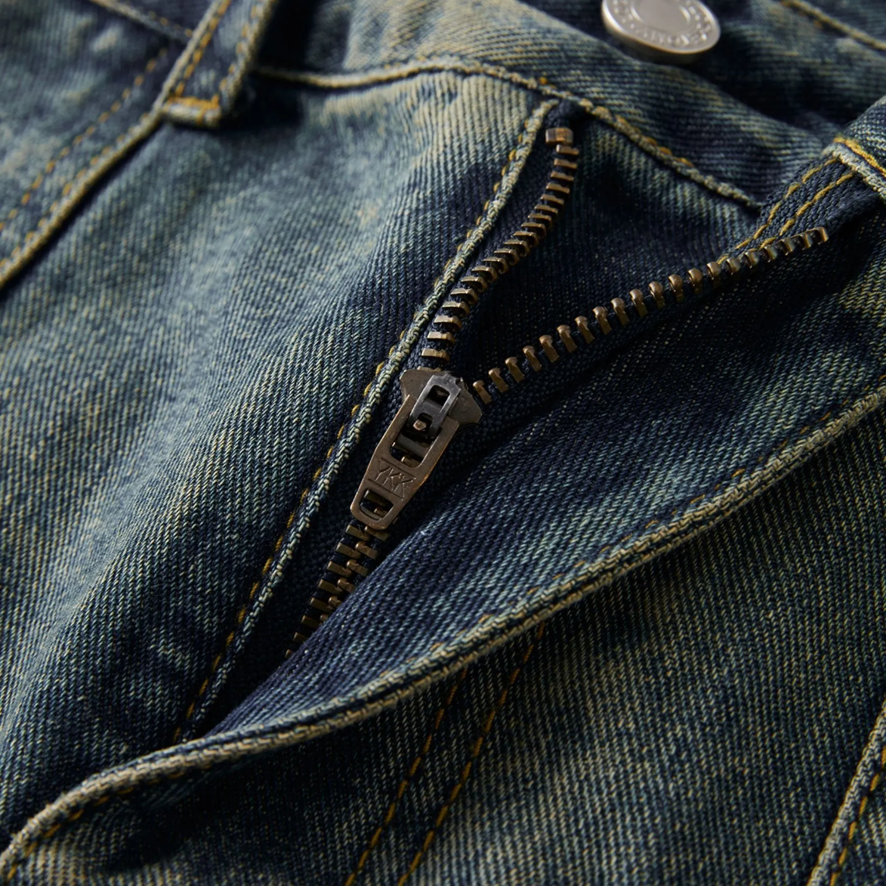 Wide Leg Cargo Denim Pants