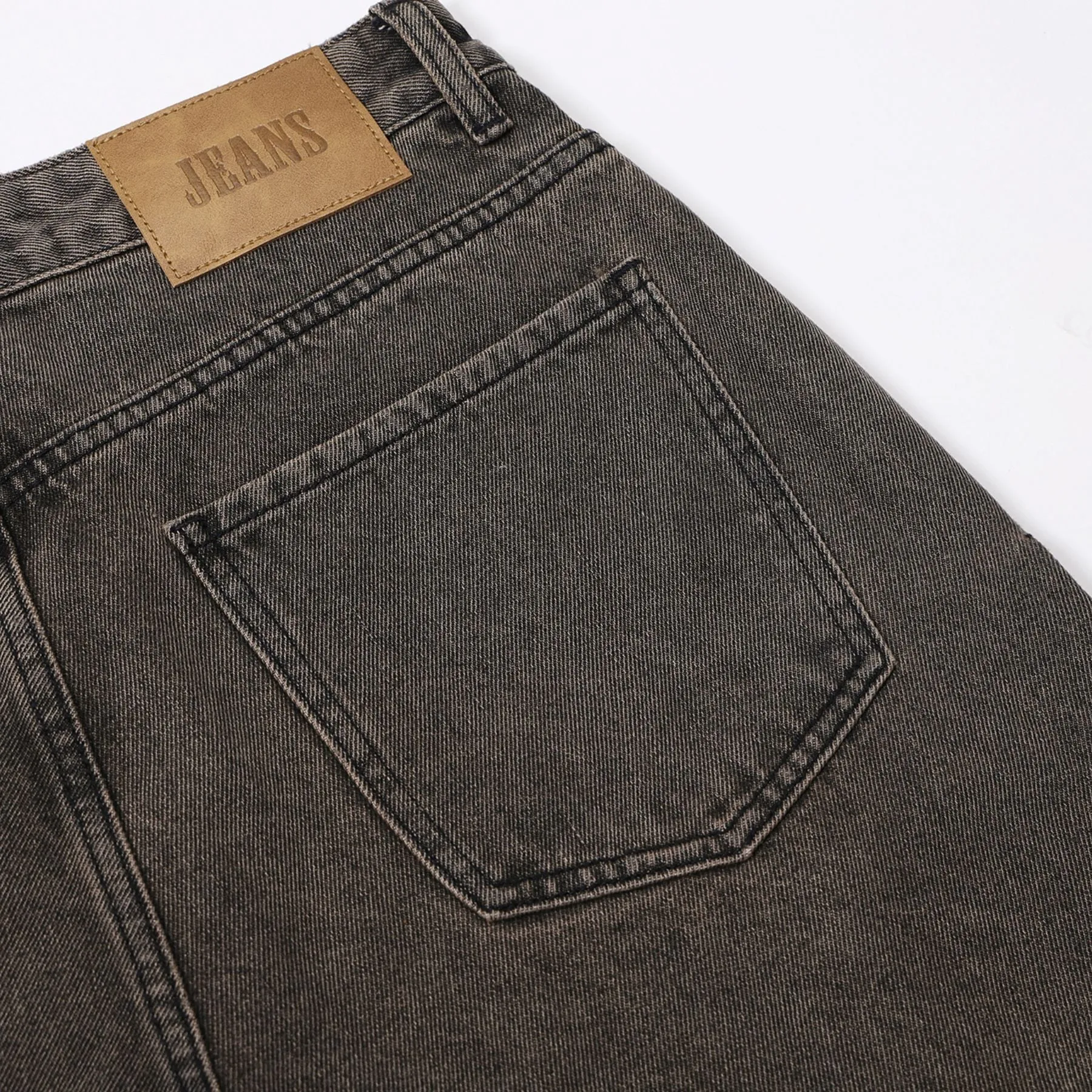 Wide Leg Denim Cargo Pants