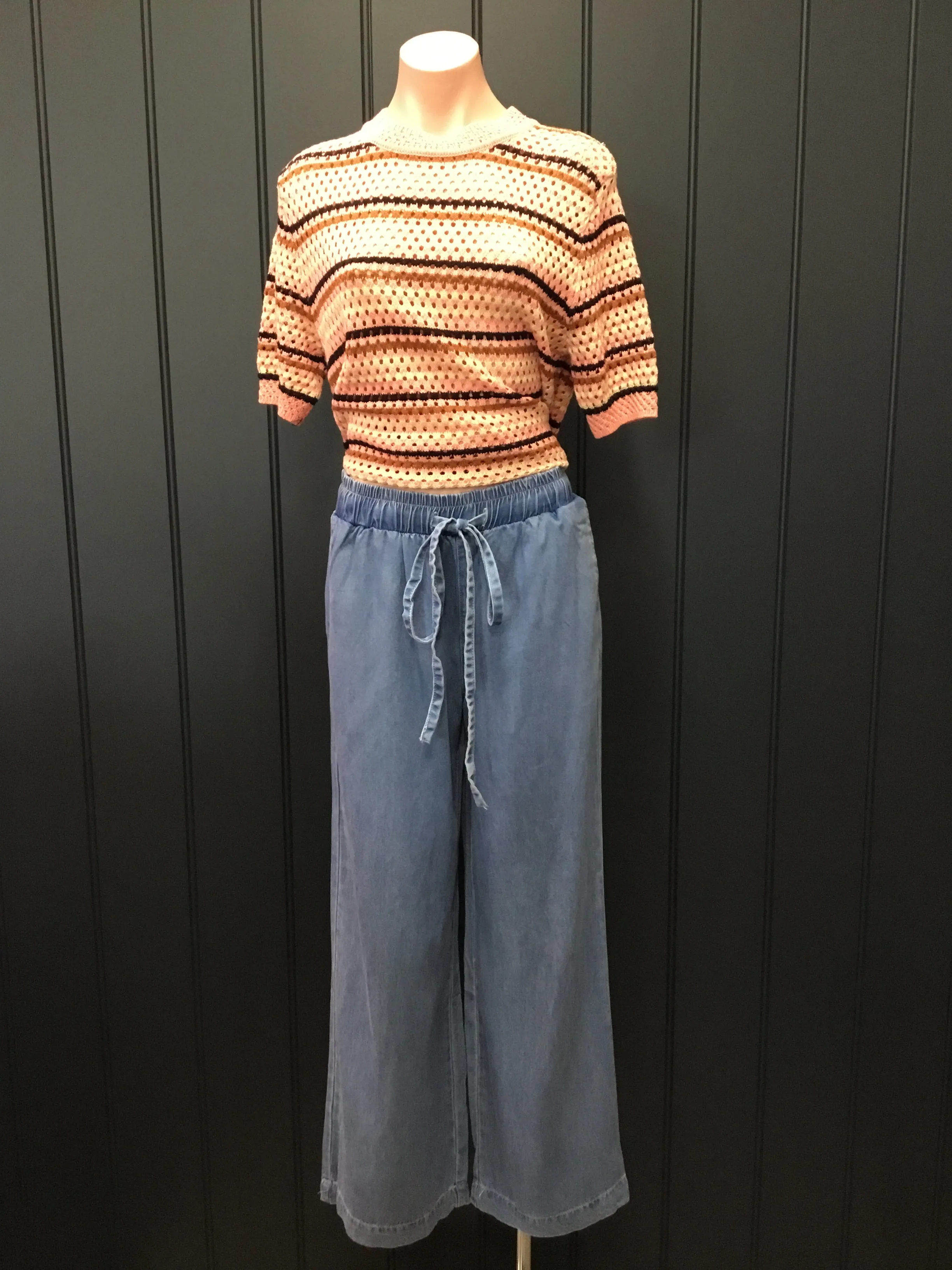 Wide Leg Soft Denim Pants