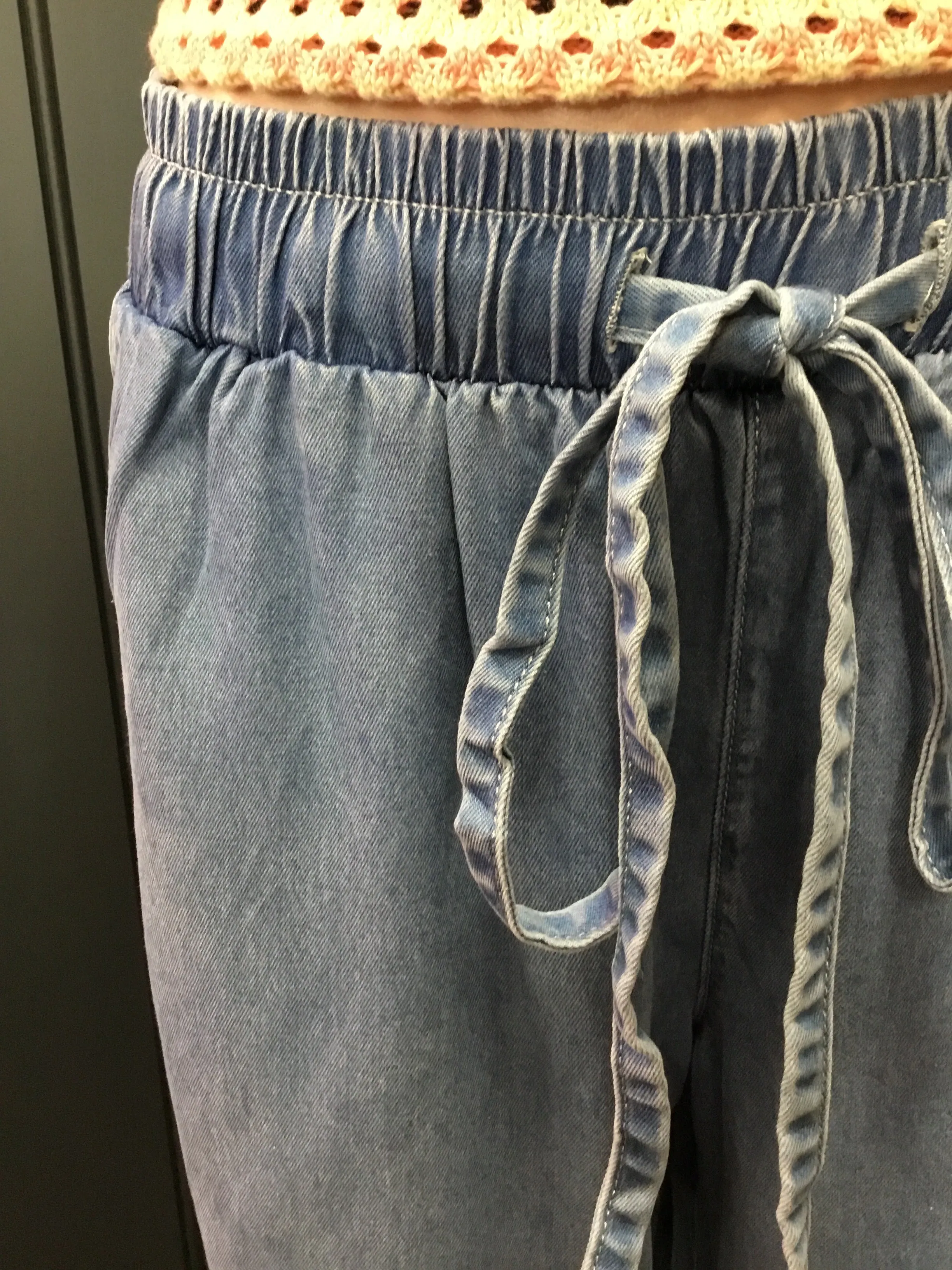 Wide Leg Soft Denim Pants