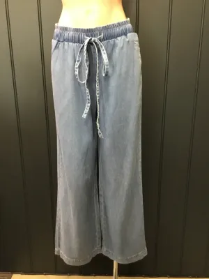 Wide Leg Soft Denim Pants