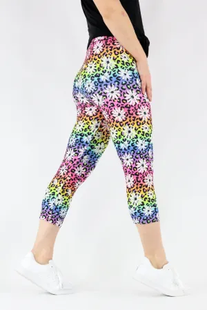 Wild Daisies - Casual Capri Leggings