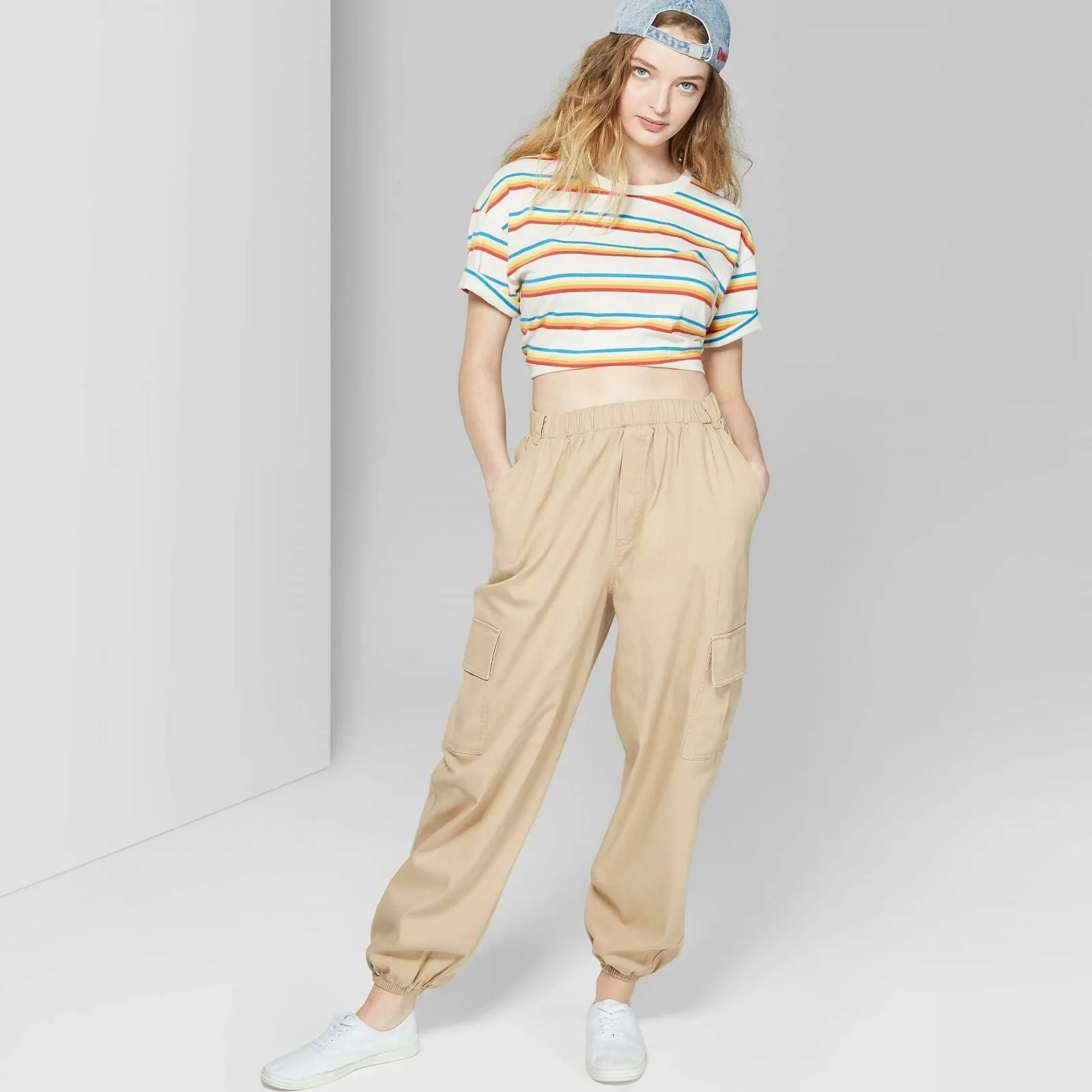 Wild Fable Women's High-Rise Baggy Cargo Pants