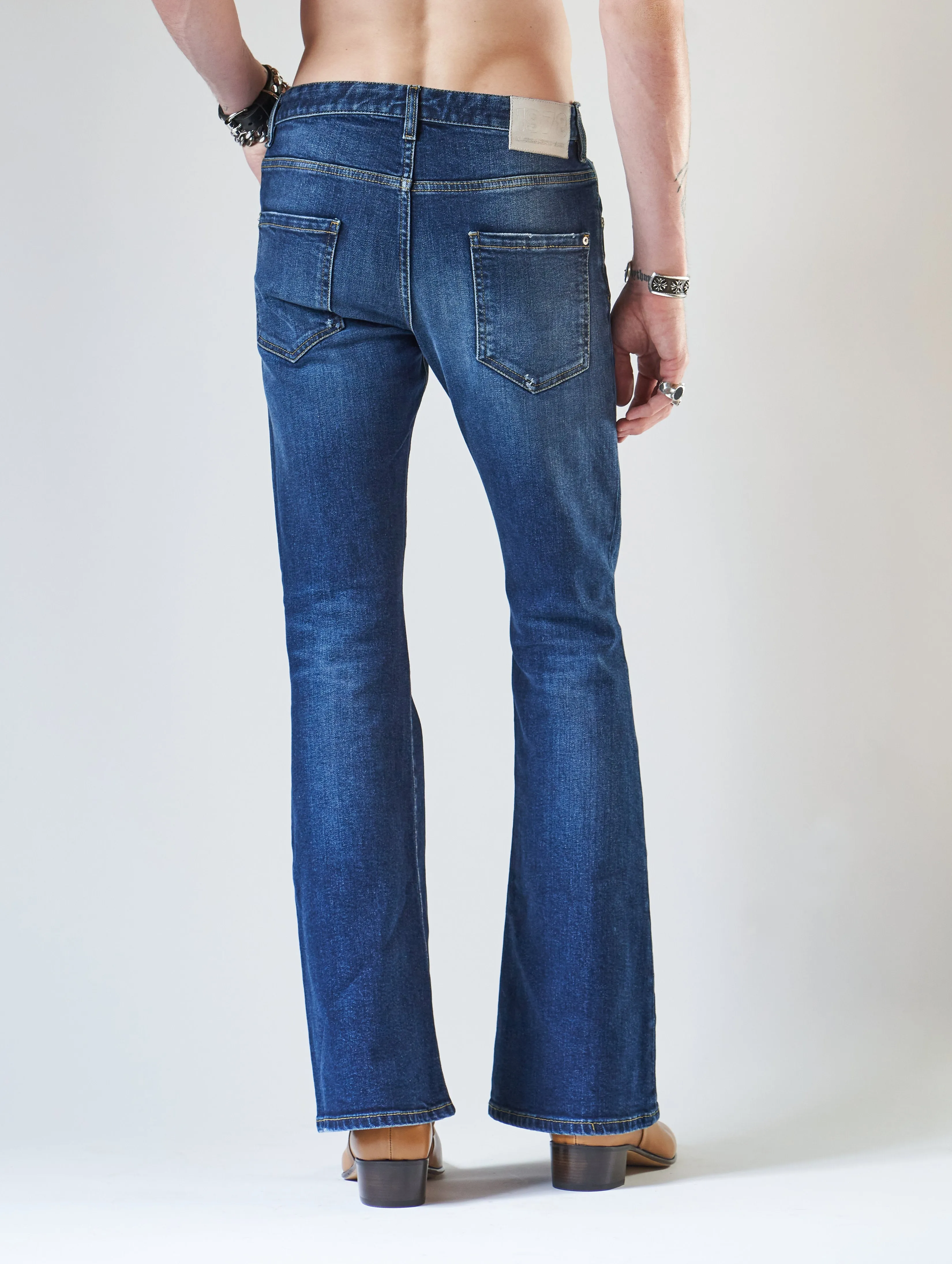 WILFRIED BELL BOTTOM JEANS IN CLASSIC INDIGO - Man