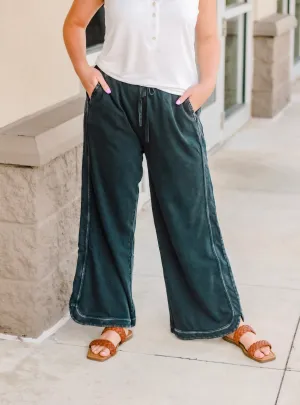 Wine & Dine Drawstring Pants in Ash Gray